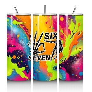 67 Colorful Graphic Tumbler with Straw